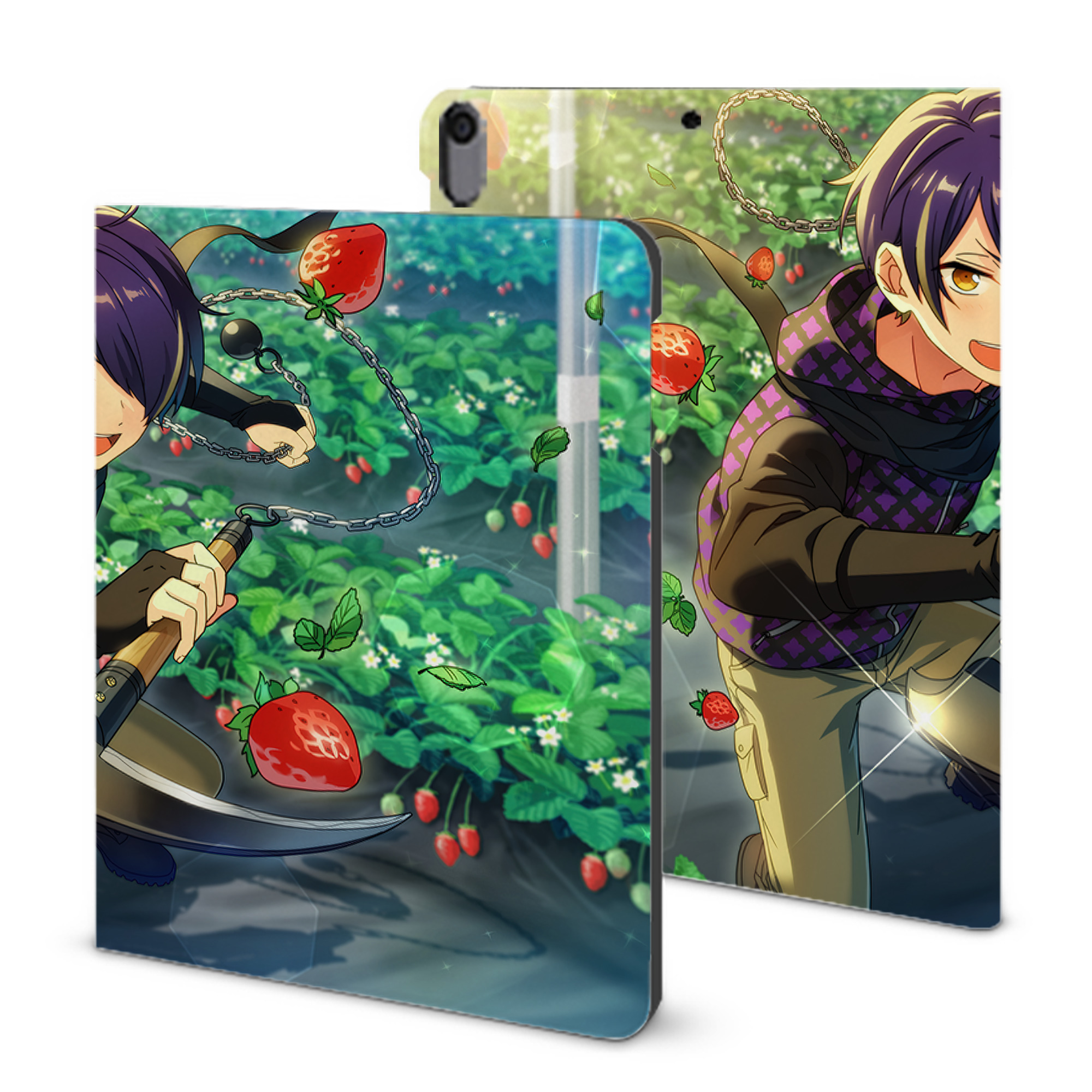 （画像用） あんさんぶるスターズ! Ensemble Stars IPad ケース ブック型 PUレザー TPU 耐衝撃 軽量 薄型 ペン収納なし 全面保護 IPad 各モデル対応